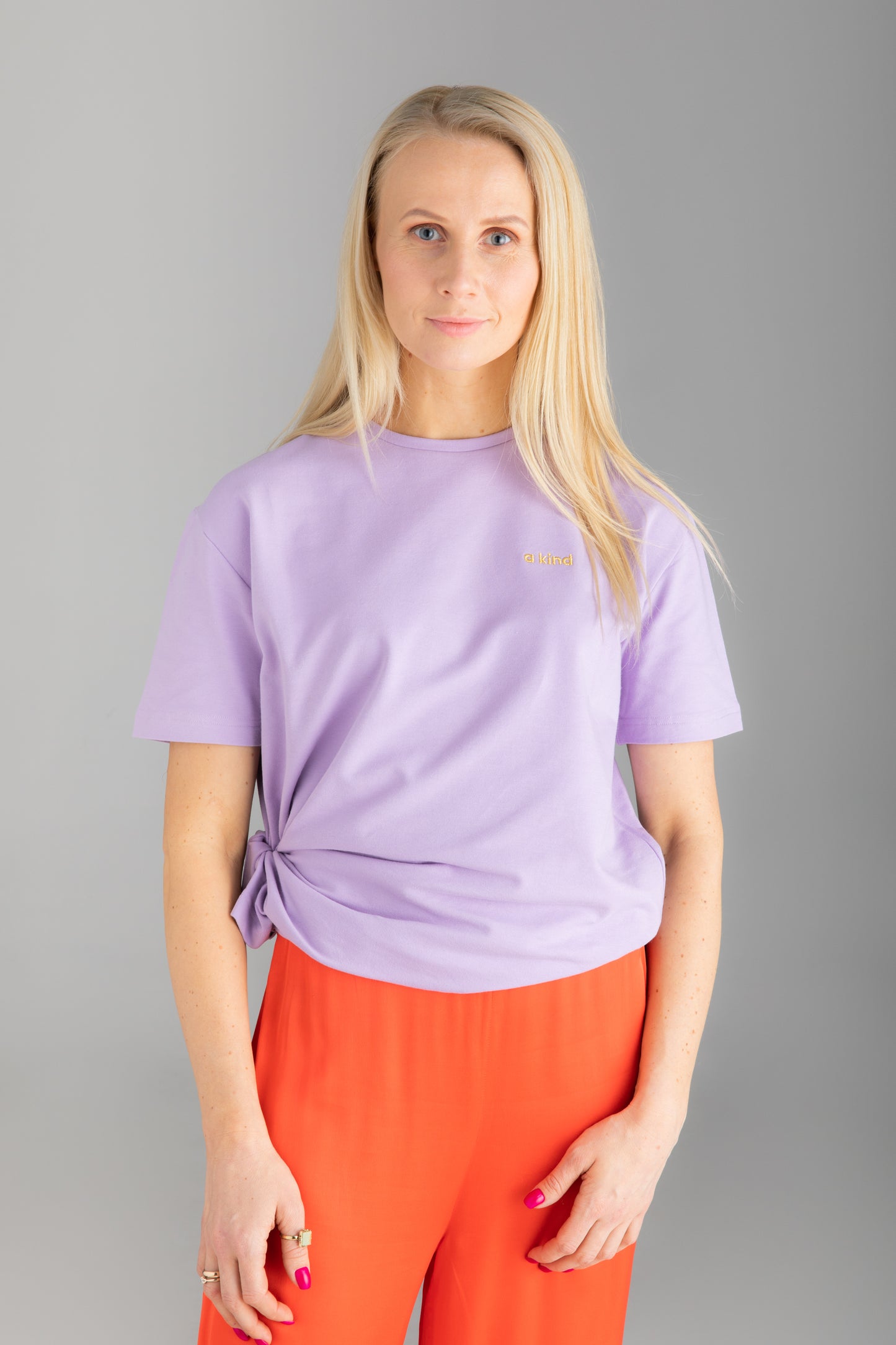 Organic cotton t-shirt in Lavender